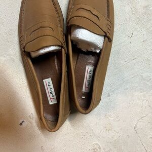 loafers.   beige.  talbots size 9